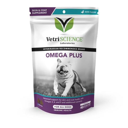 VetriScience® - Omega Plus Advanced Skin Supplement for Dogs (40 Chews)