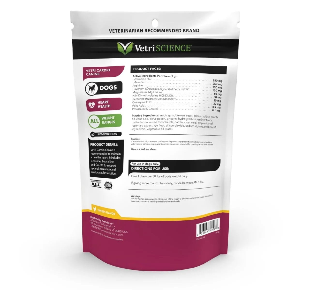 VetriScience® - Cardio Strength™ Heart Supplement for Dogs & Cats (90 capsules)