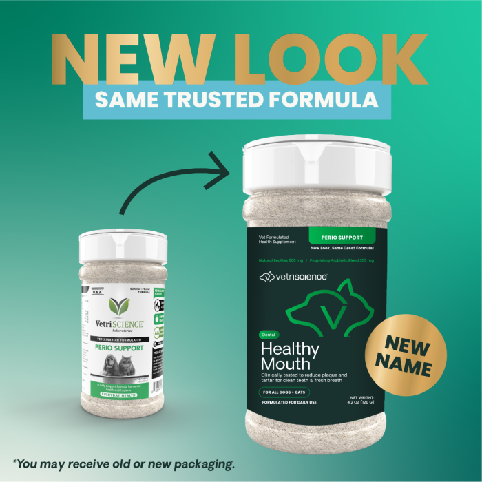 VetriScience® - Healthy Mouth 120g (previously Perio Support Dental Powder for Dogs & Cats)