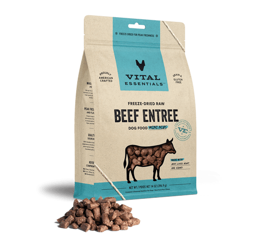 Vital Essentials® Freeze-Dried Raw Beef Entree Dog Food Mini Nibs, 14oz