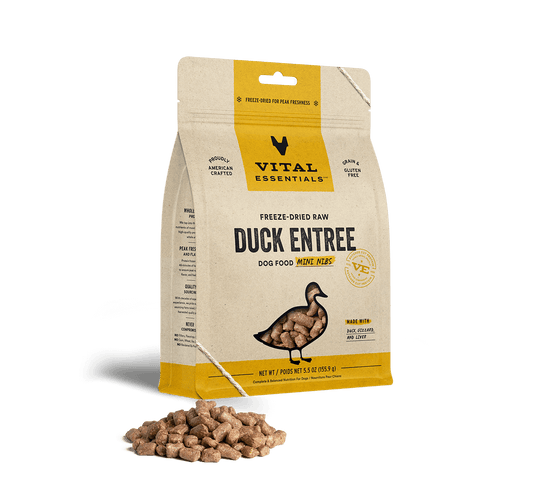 Vital Essentials® Freeze-Dried Raw Duck Entree Dog Food Mini Nibs, 5.5 oz