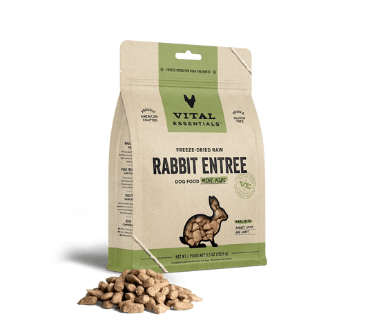 Vital Essentials® Freeze-Dried Raw Rabbit Entree Dog Food Mini Nibs, 5.5 oz