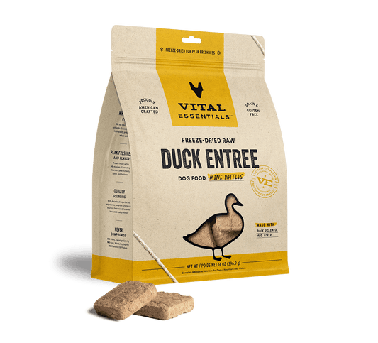Vital Essentials® Freeze-Dried Raw Duck Entree Dog Food Mini Patties, 14oz