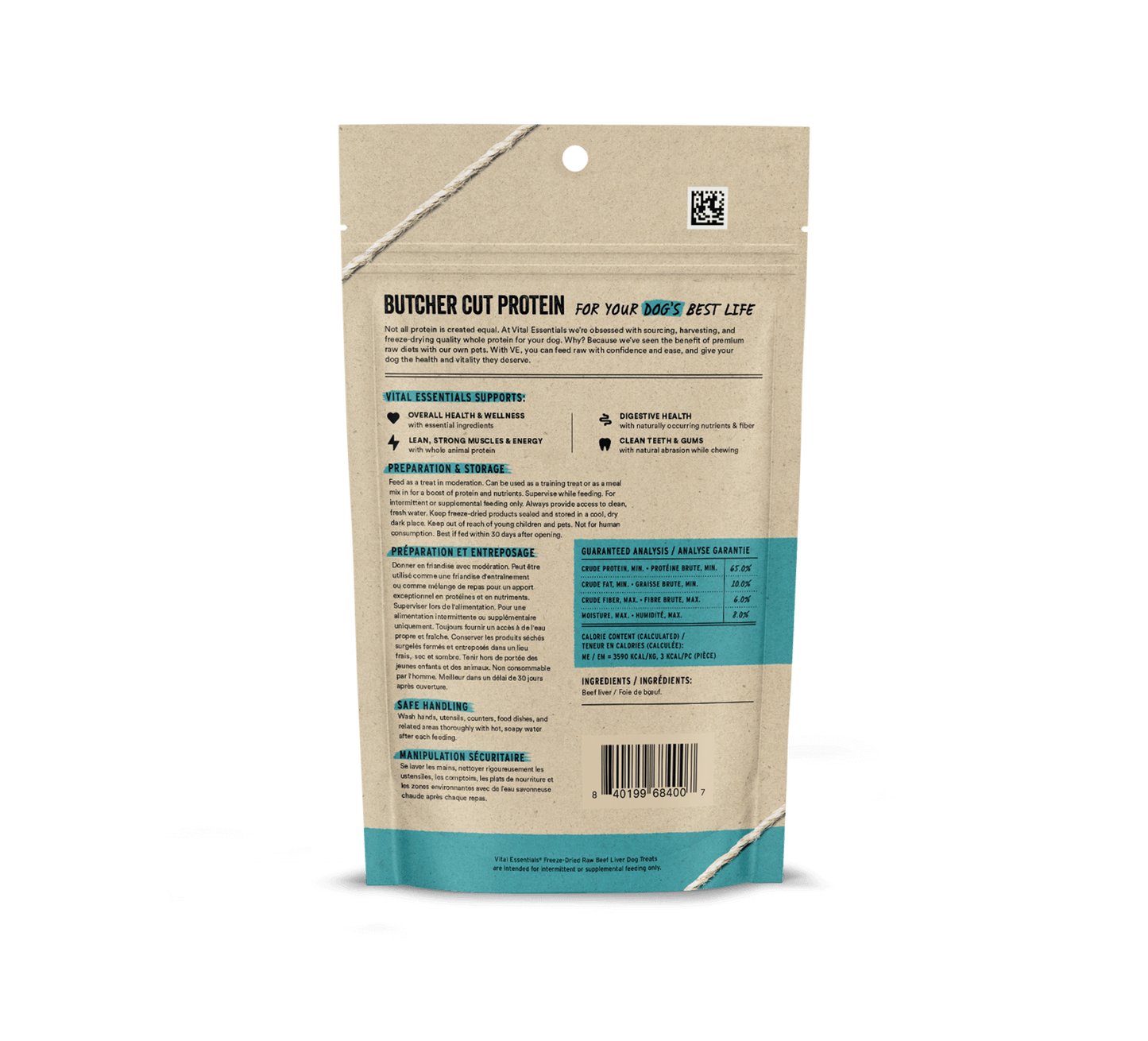 Vital Essentials® Freeze-Dried Beef Liver Dog Treats, 2.1 oz