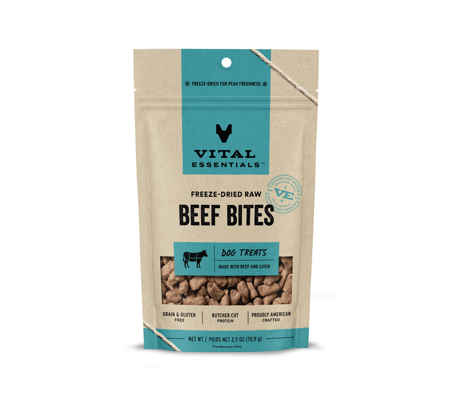 Vital Essentials® Freeze-Dried Beef Bites Dog Treats, 2.5 oz