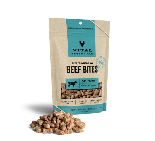 Vital Essentials® Freeze-Dried Beef Bites Dog Treats, 6.2 oz