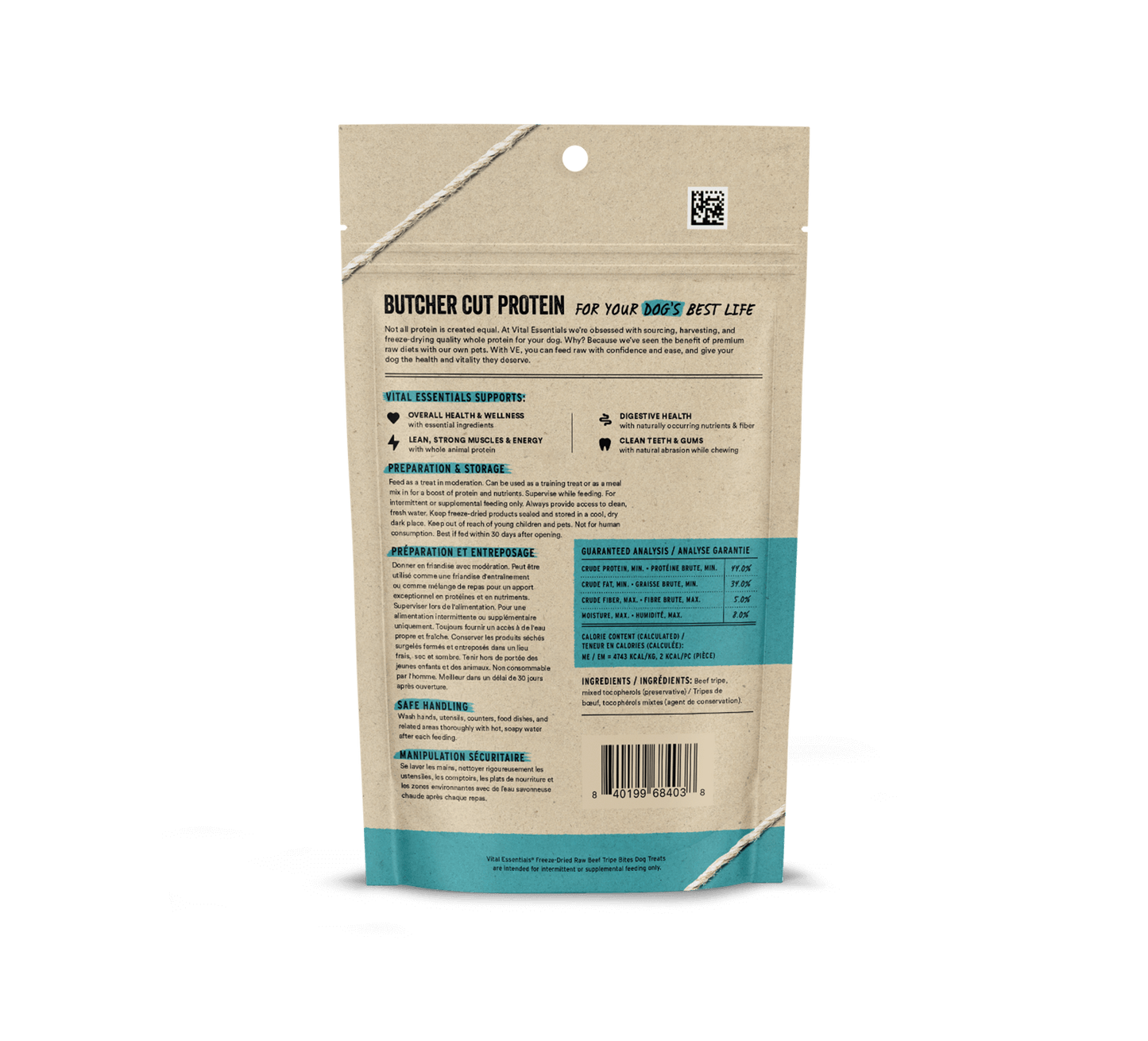 Vital Essentials® Freeze-Dried Beef Tripe Bites Dog Treats, 2.3 oz