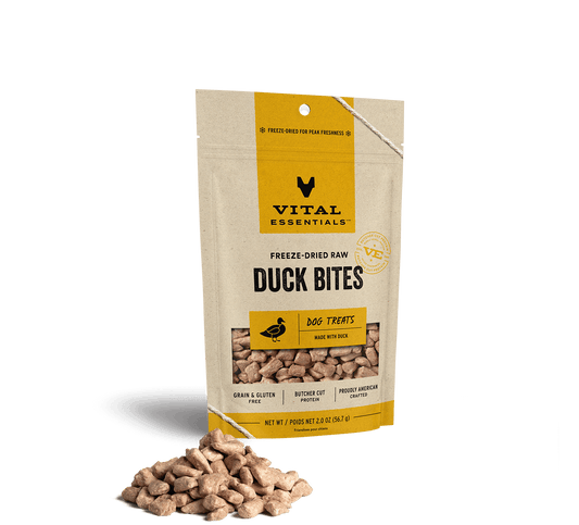 Vital Essentials® Freeze-Dried Duck Bites Dog Treats, 2oz