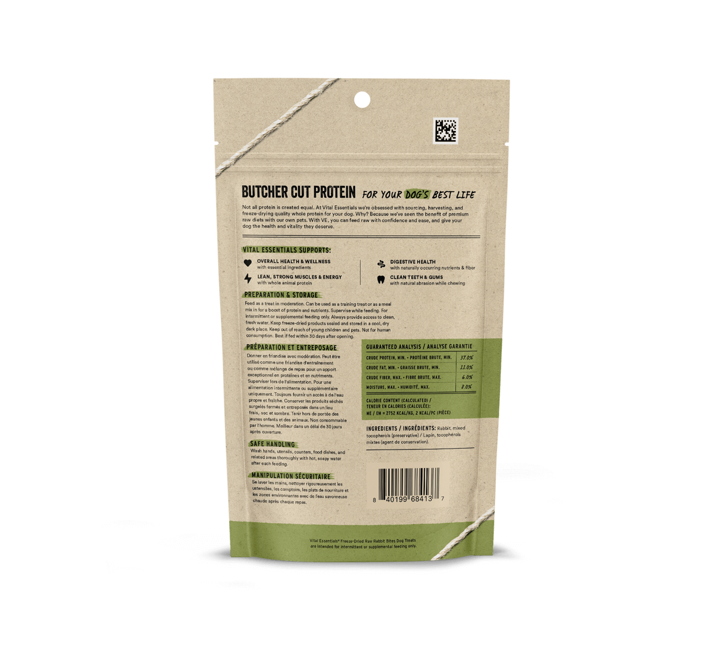 Vital Essentials® Freeze-Dried Rabbit Bites Dog Treats, 2 oz