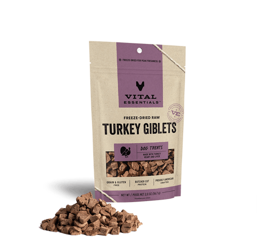 Vital Essentials® Freeze-Dried Raw Turkey Giblets Dog Treats, 2.0 oz
