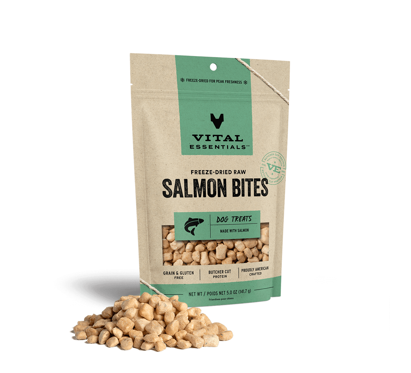 Vital Essentials® Freeze-Dried Raw Salmon Bites Dog Treats, 5 oz