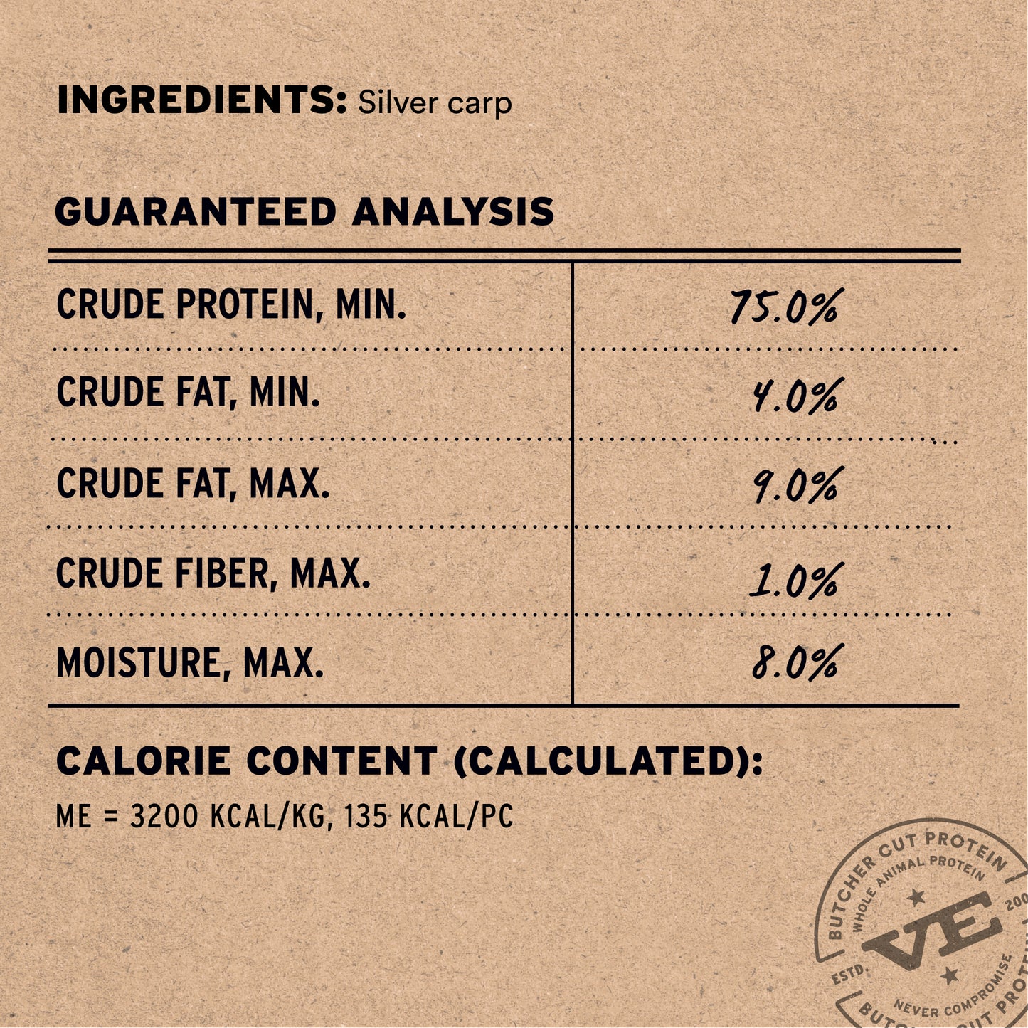 Vital Essentials RAW BAR Freeze-Dried Raw Silver Carp Filet Dog Treat, 1.12 oz