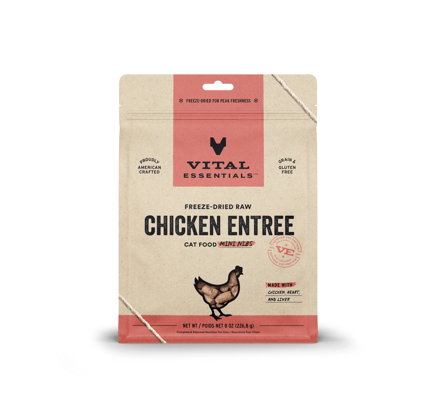 Vital Essentials® Freeze-Dried Raw Chicken Entree Cat Food Mini Nibs, 8oz