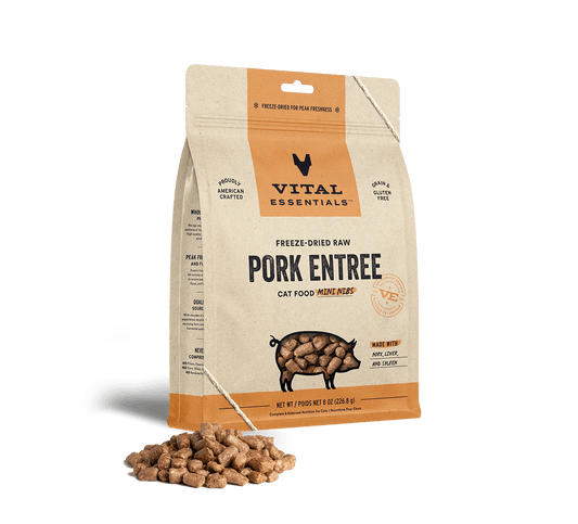 Vital Essentials® Freeze-Dried Raw Pork Entree Cat Food Mini Nibs, 8 oz