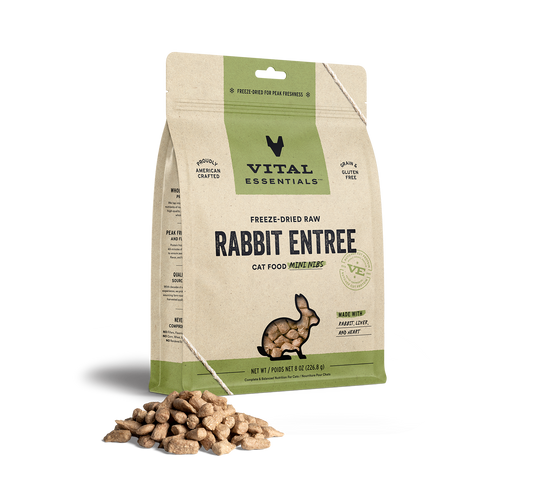 Vital Essentials® Freeze-Dried Raw Rabbit Entree Cat Food Mini Nibs, 8 oz