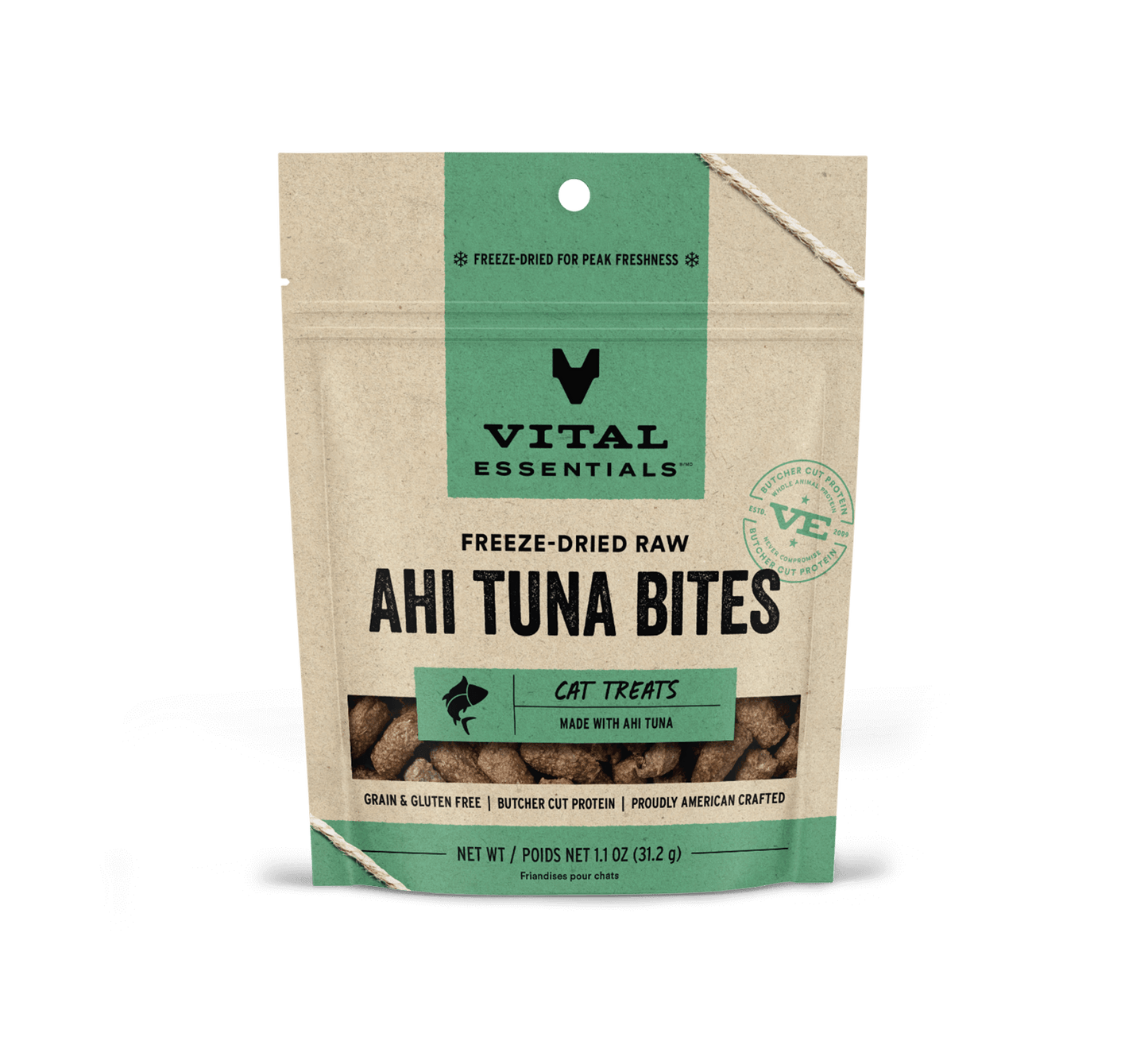 Vital Essentials® Freeze-Dried Ahi Tuna Bites Cat Treats, 1.1 oz