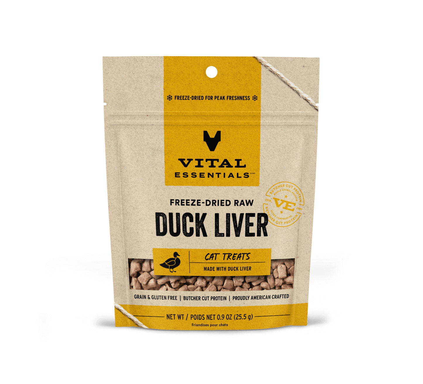 Vital Essentials® Freeze-Dried Duck Liver Cat Treats, 0.9 oz