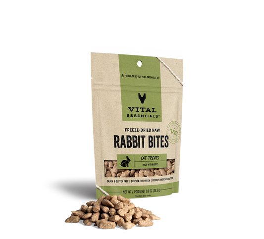 Vital Essentials® Freeze-Dried Rabbit Bites Cat Treats, 0.9 oz
