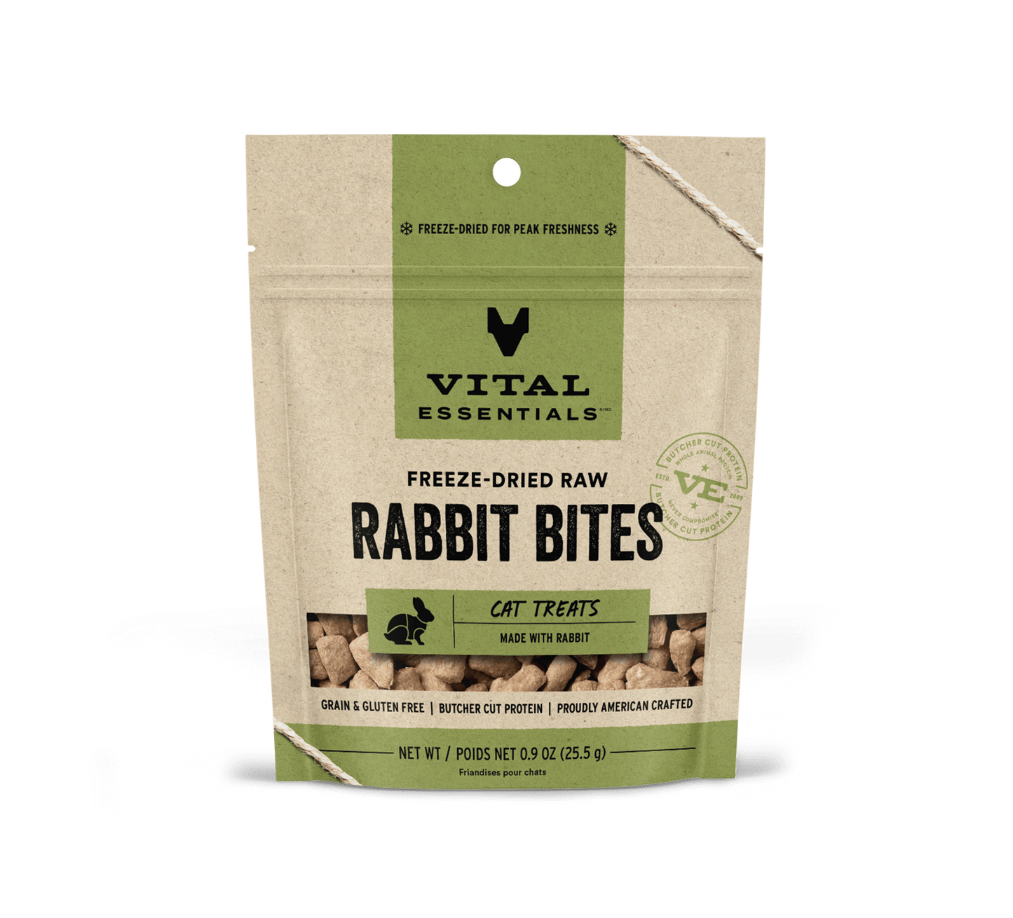 Vital Essentials® Freeze-Dried Rabbit Bites Cat Treats, 0.9 oz