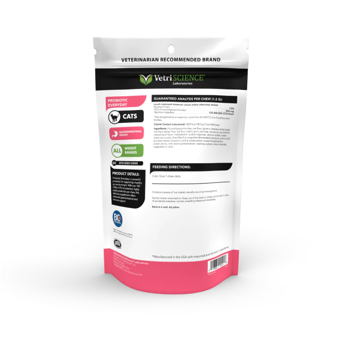 VetriScience® - Probiotic Everyday For Cats (approx 60 bite-sized chews)