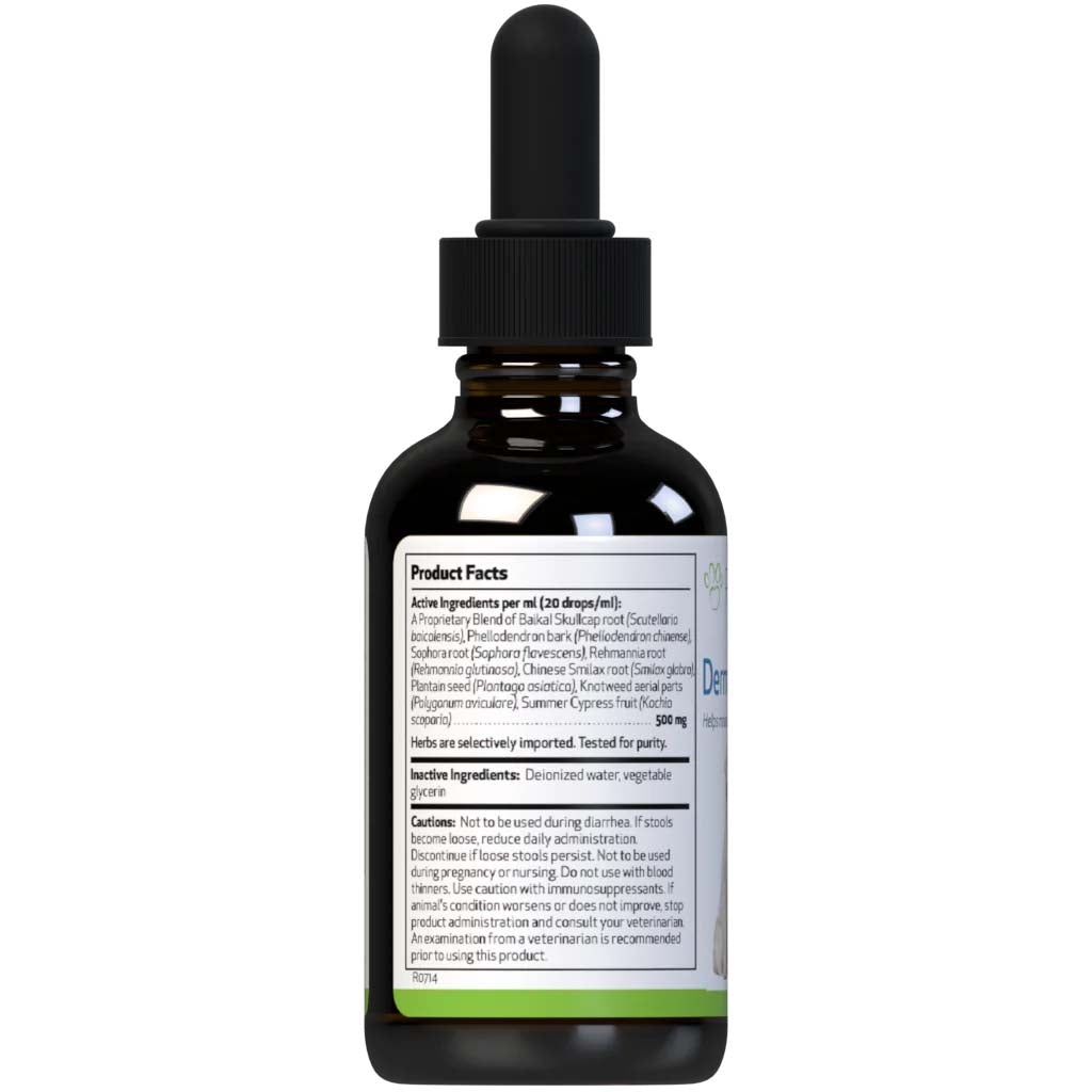Pet Wellbeing - Derma Support Gold - for Canine Healthy Coat, Odor & Itching (2fl oz / 59ml)