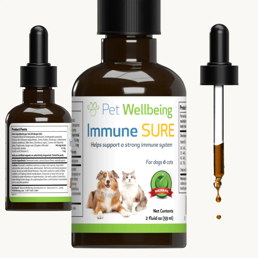Pet Wellbeing - Immune SURE - for Feline & Canine Immune System Support