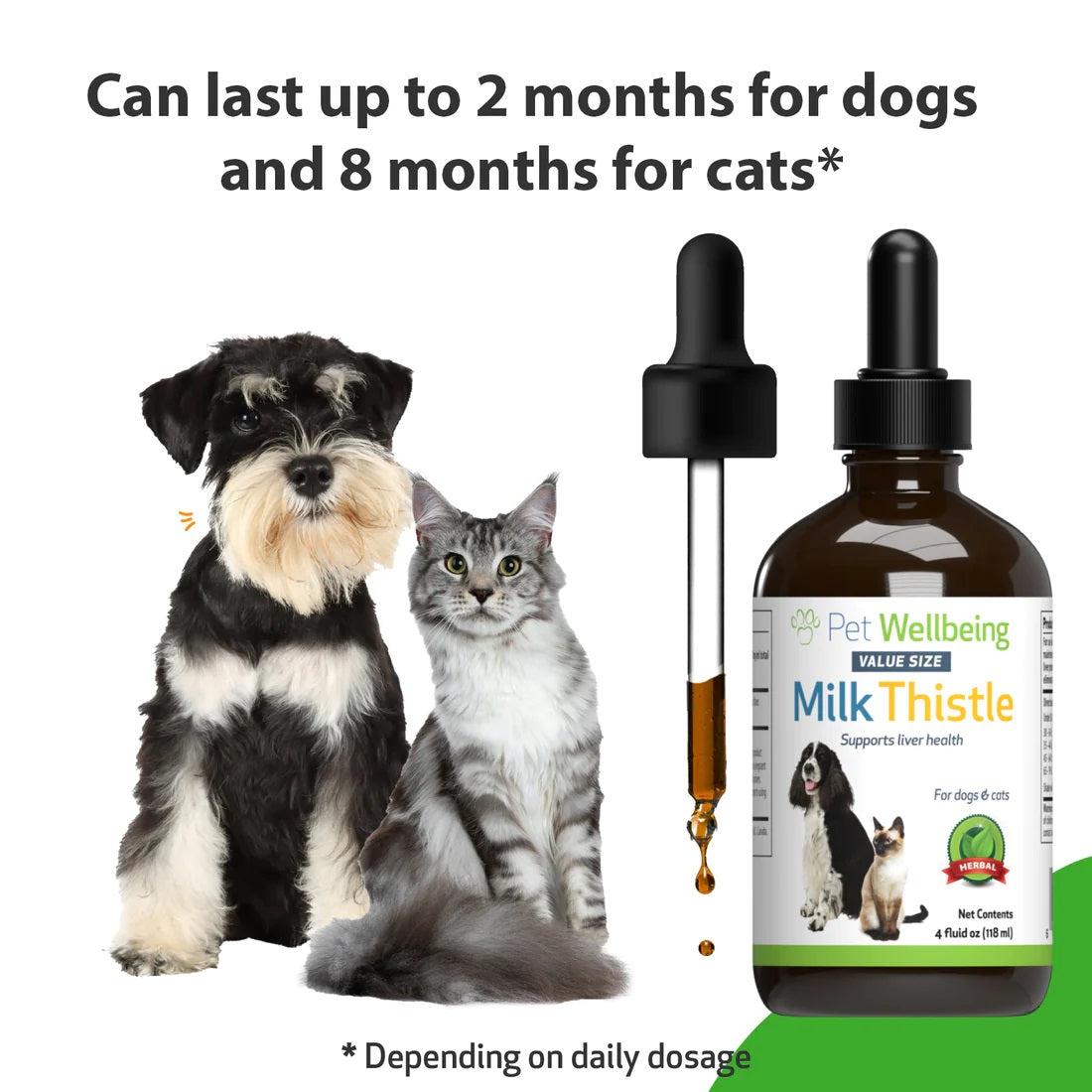 Pet Wellbeing - Milk Thistle - for Healthy Liver Function in Cats & Dogs