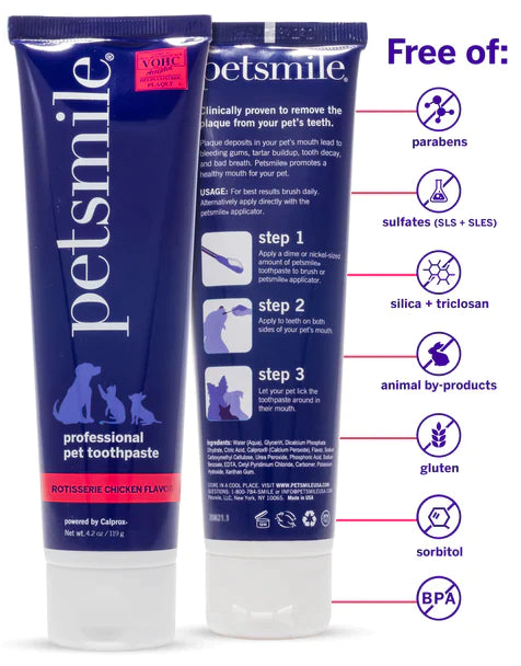 Petsmile Professional Pet Toothpaste - Rotisserie Chicken Flavor