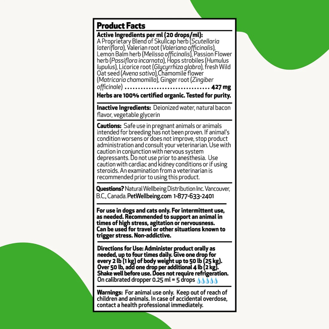 Pet Wellbeing - Stress Gold - for High Stress Situations in Cats & Dogs (2 oz / 59ml)