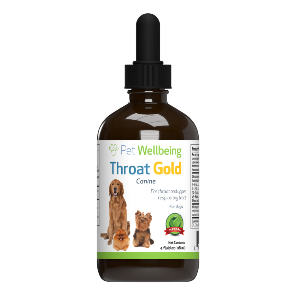 Pet Wellbeing - Throat Gold - Soothes Throat Irritation in Cats & Dogs