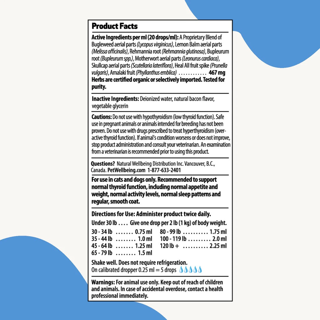 Pet Wellbeing - Thyroid Support Gold for Cats & Dogs - Trusted Care for Hyperthyroid