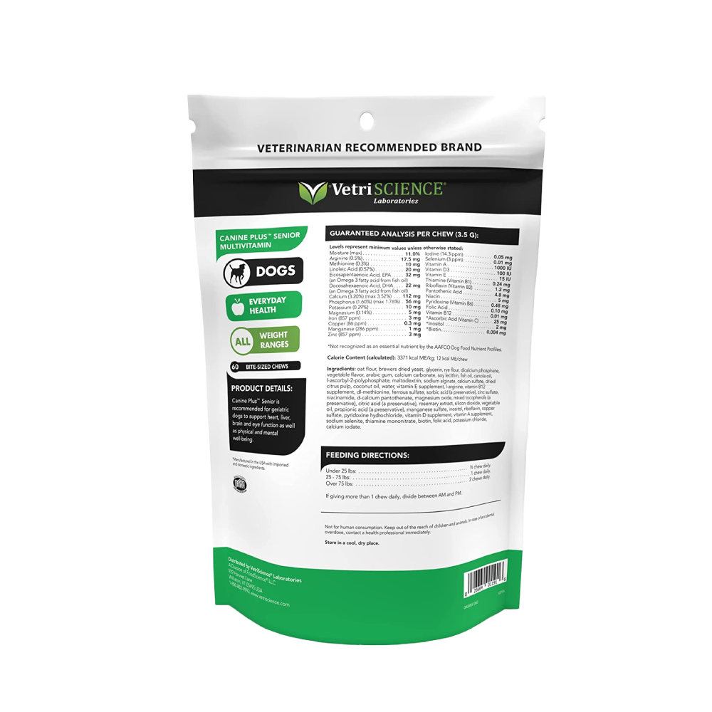 Vetriscience - Canine Plus Senior Multivitamin (60 chews)