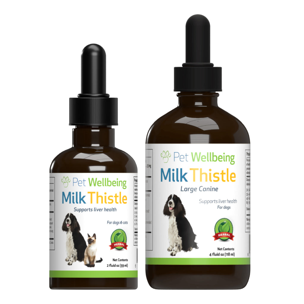 Pet Wellbeing - Milk Thistle - for Healthy Liver Function in Cats & Dogs