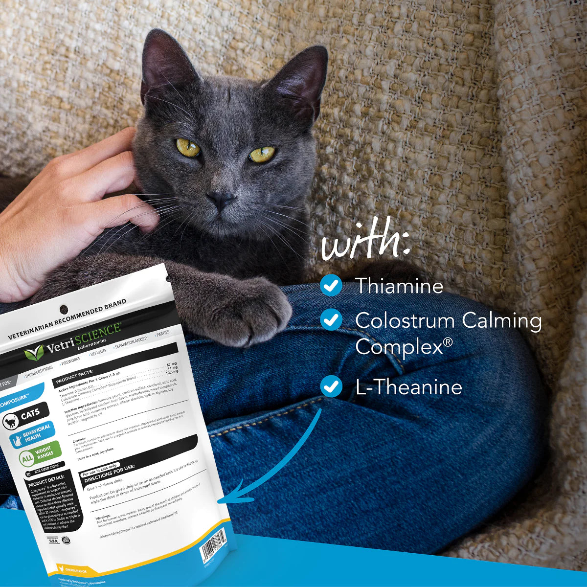 VetriScience® - Composure™ Calming Supplement for Cats (30 chews)