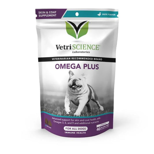 VetriScience - Omega Plus Advanced Skin Supplement for Dogs (40 Chews)