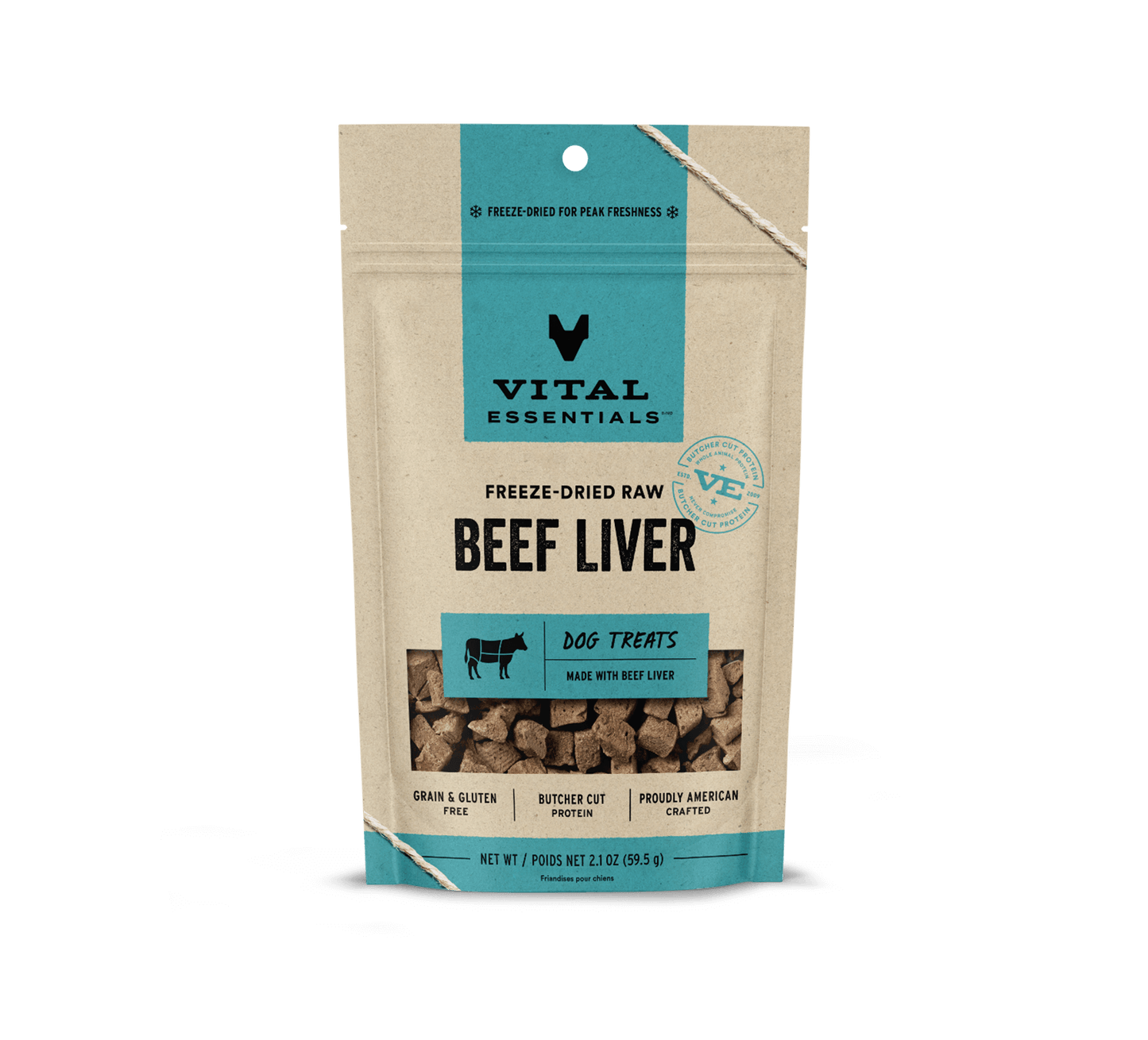 Vital Essentials® Freeze-Dried Beef Liver Dog Treats, 2.1 oz