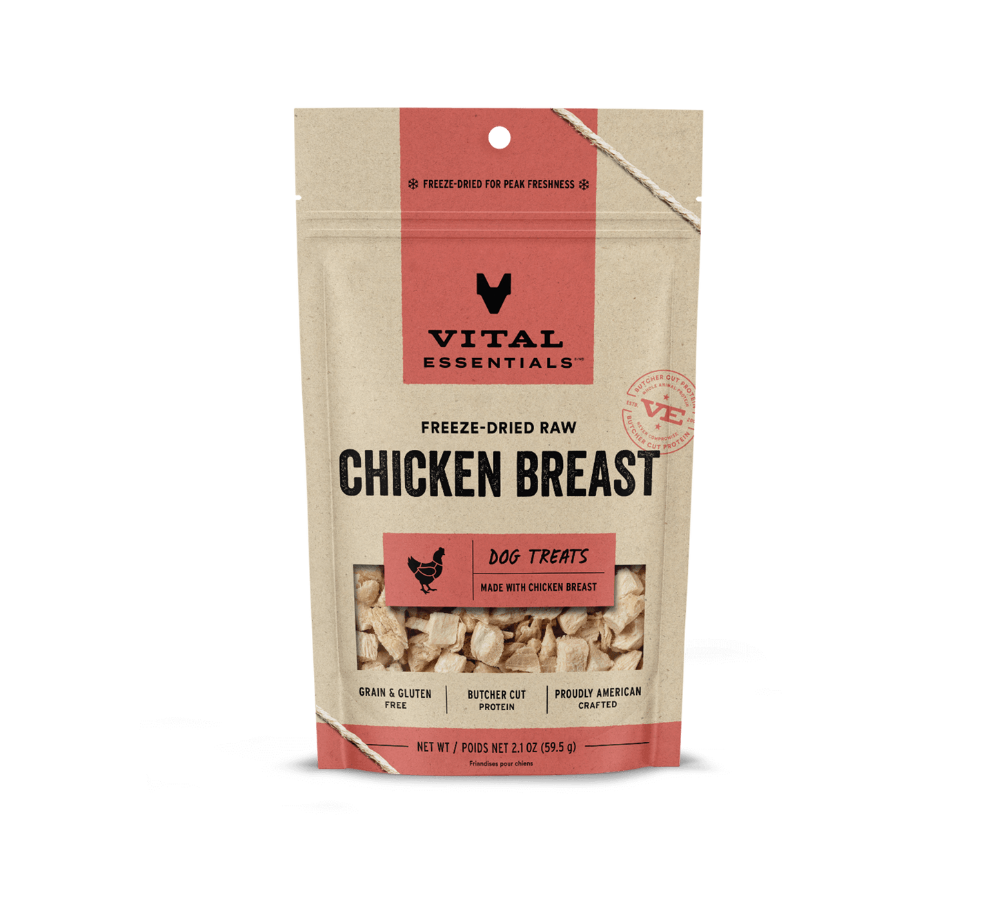 Vital Essentials® Freeze-Dried Chicken Hearts Dog Treats, 1.9 oz