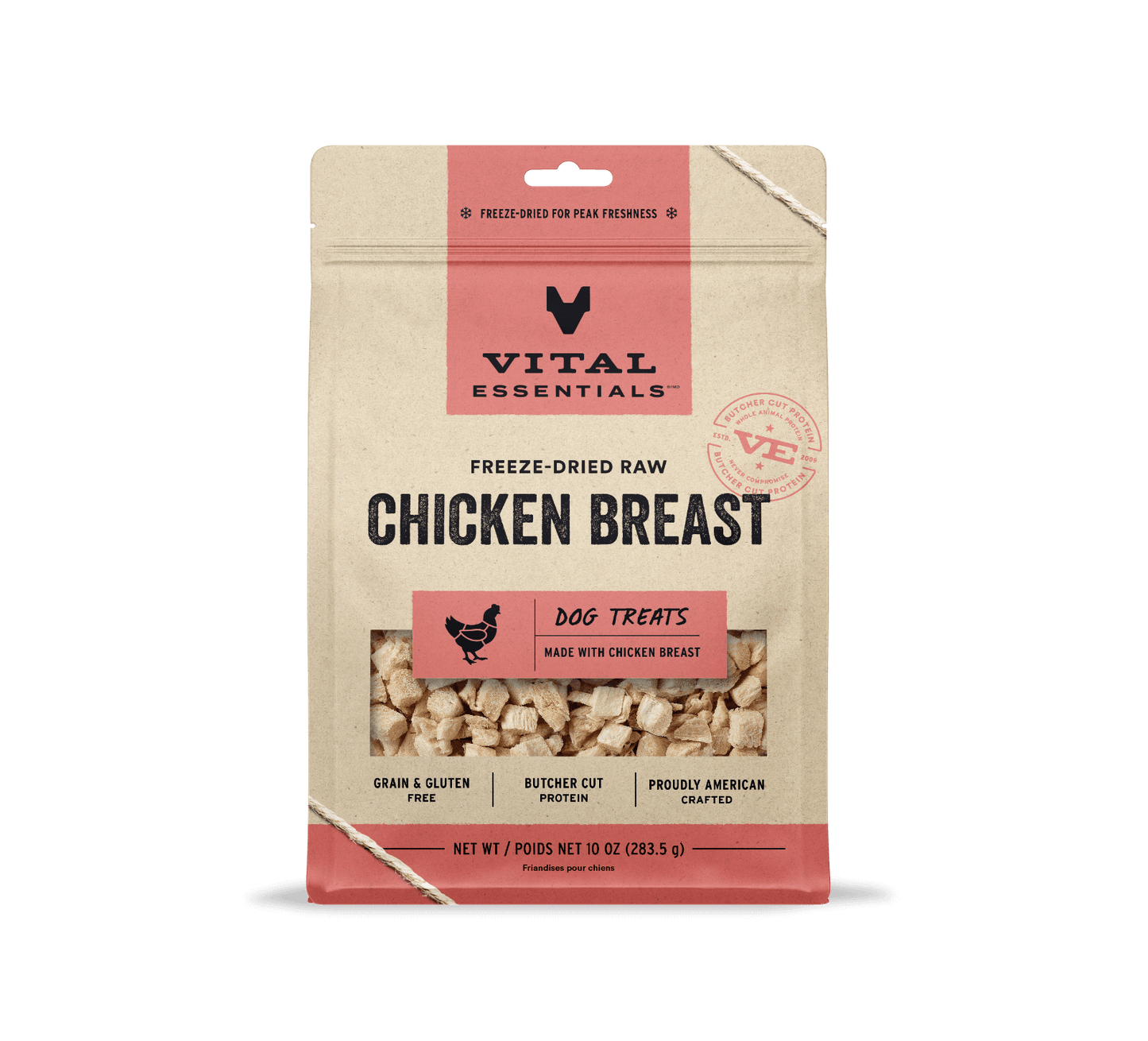 Vital Essentials® Freeze-Dried Raw Chicken Breast Dog Treats, 10 oz