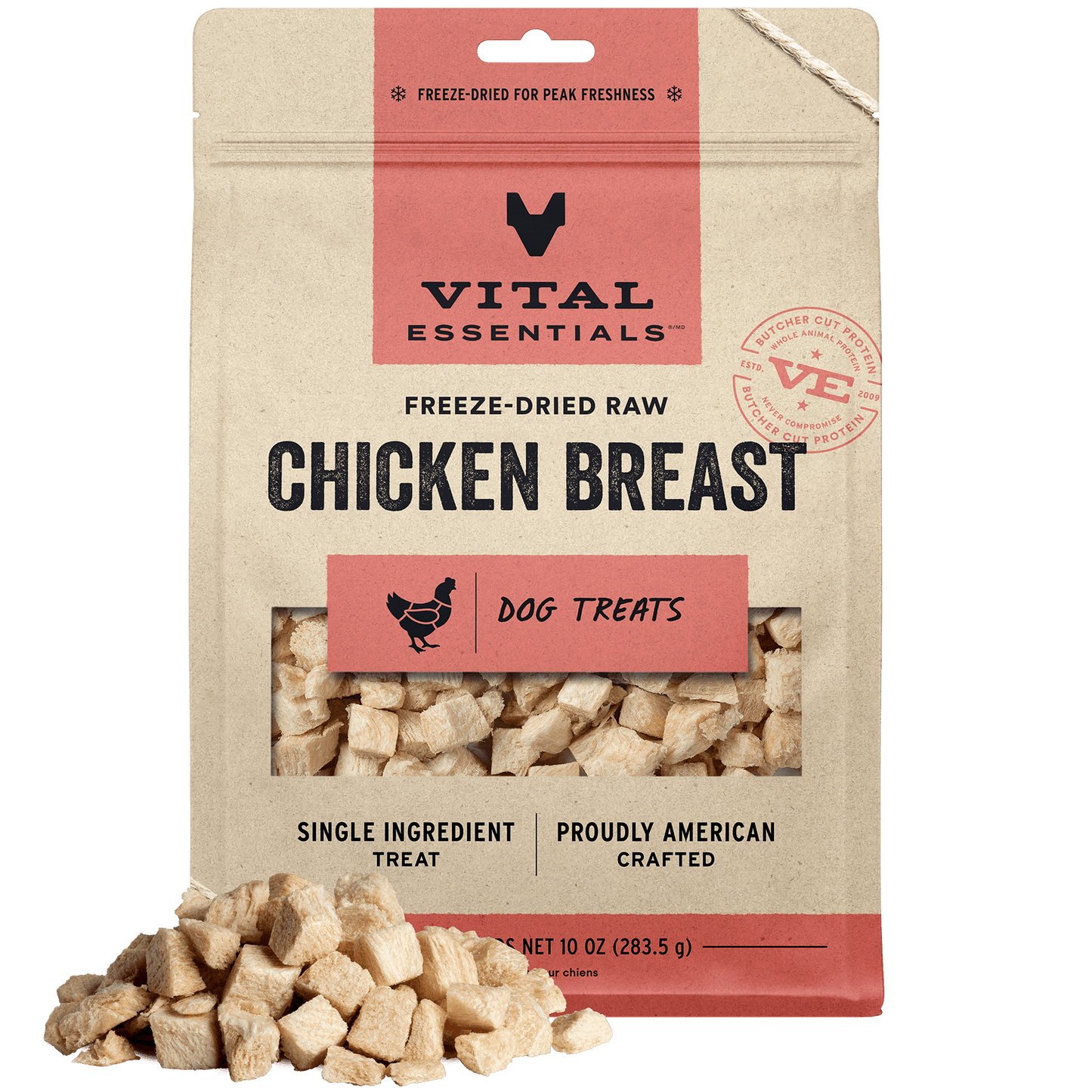 Vital Essentials® Freeze-Dried Raw Chicken Breast Dog Treats, 10 oz