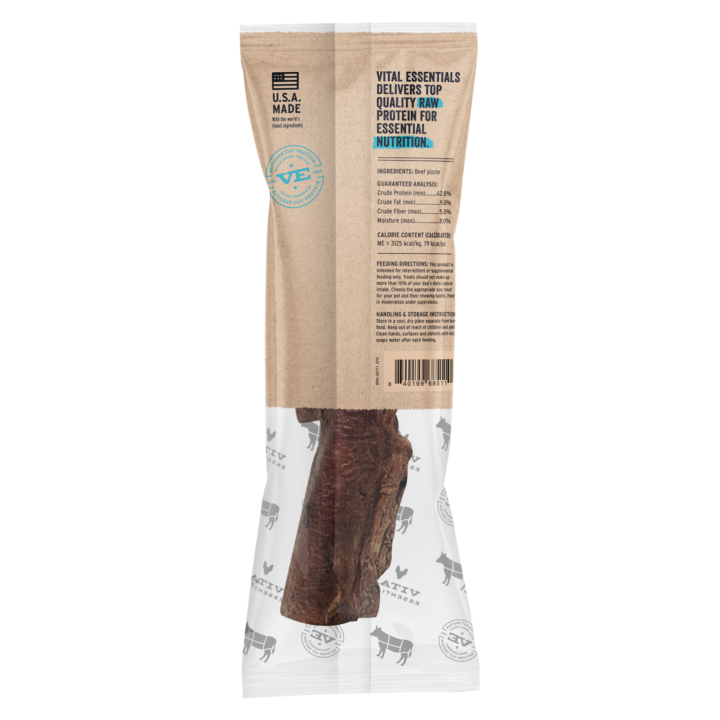 Vital Essentials® RAW BAR Freeze-Dried Raw Bully Stick Dog Treat, 0.5 oz