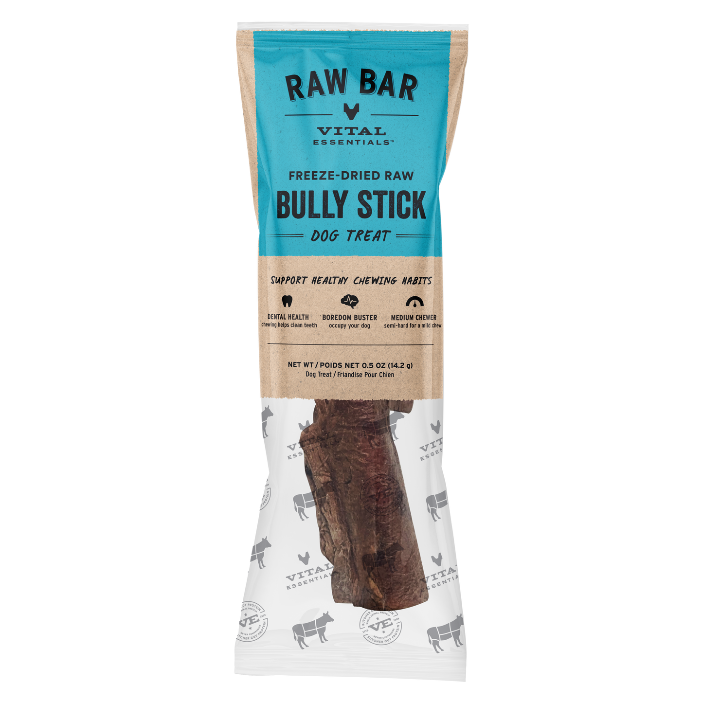 Vital Essentials® RAW BAR Freeze-Dried Raw Bully Stick Dog Treat, 0.5 oz