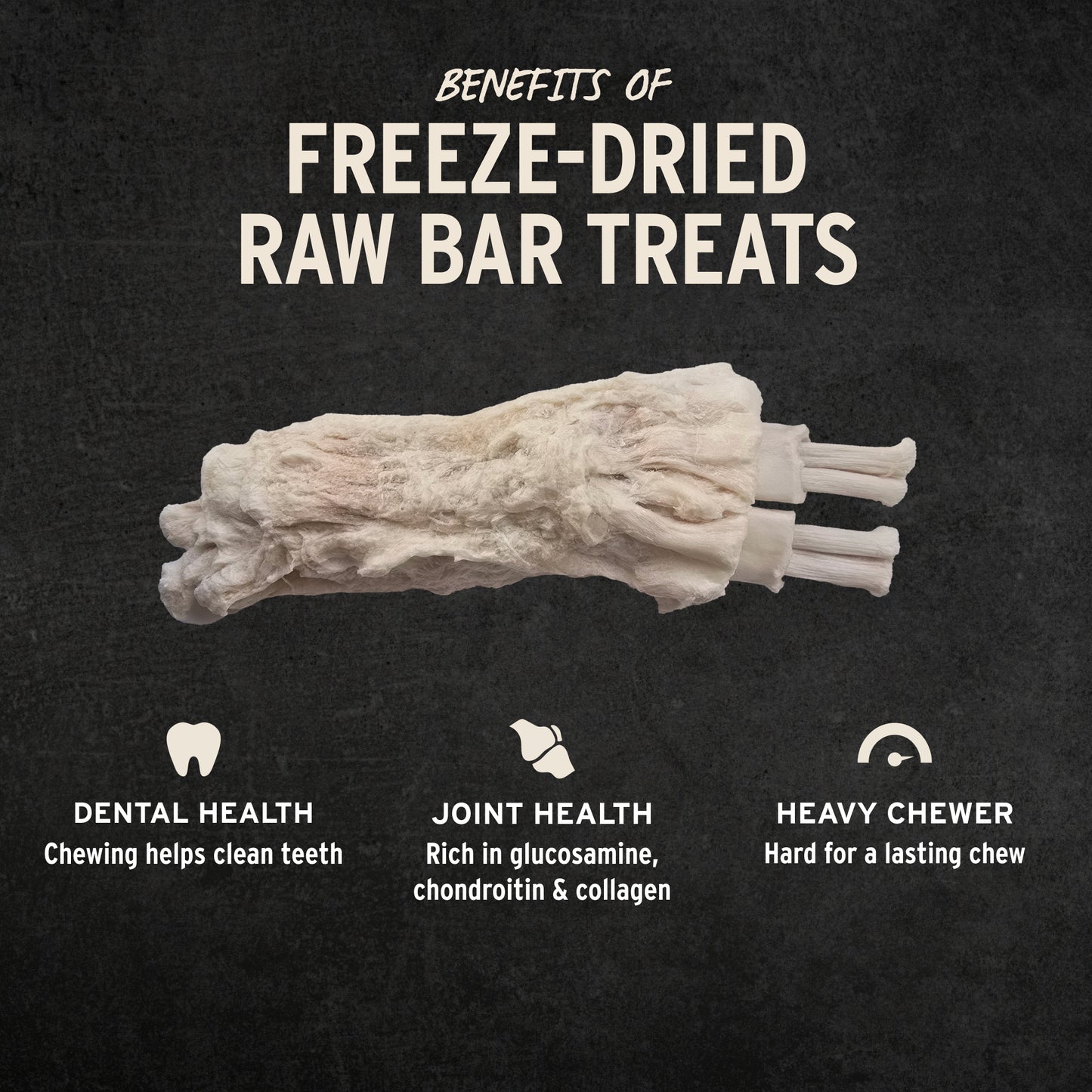 Vital Essentials RAW BAR Freeze-Dried Raw Beef Tendon Dog Treat, 1.76 oz
