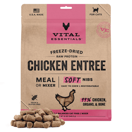 Vital Essentials® Freeze-Dried Raw Chicken Entree Cat Food Soft Nibs, 12 oz
