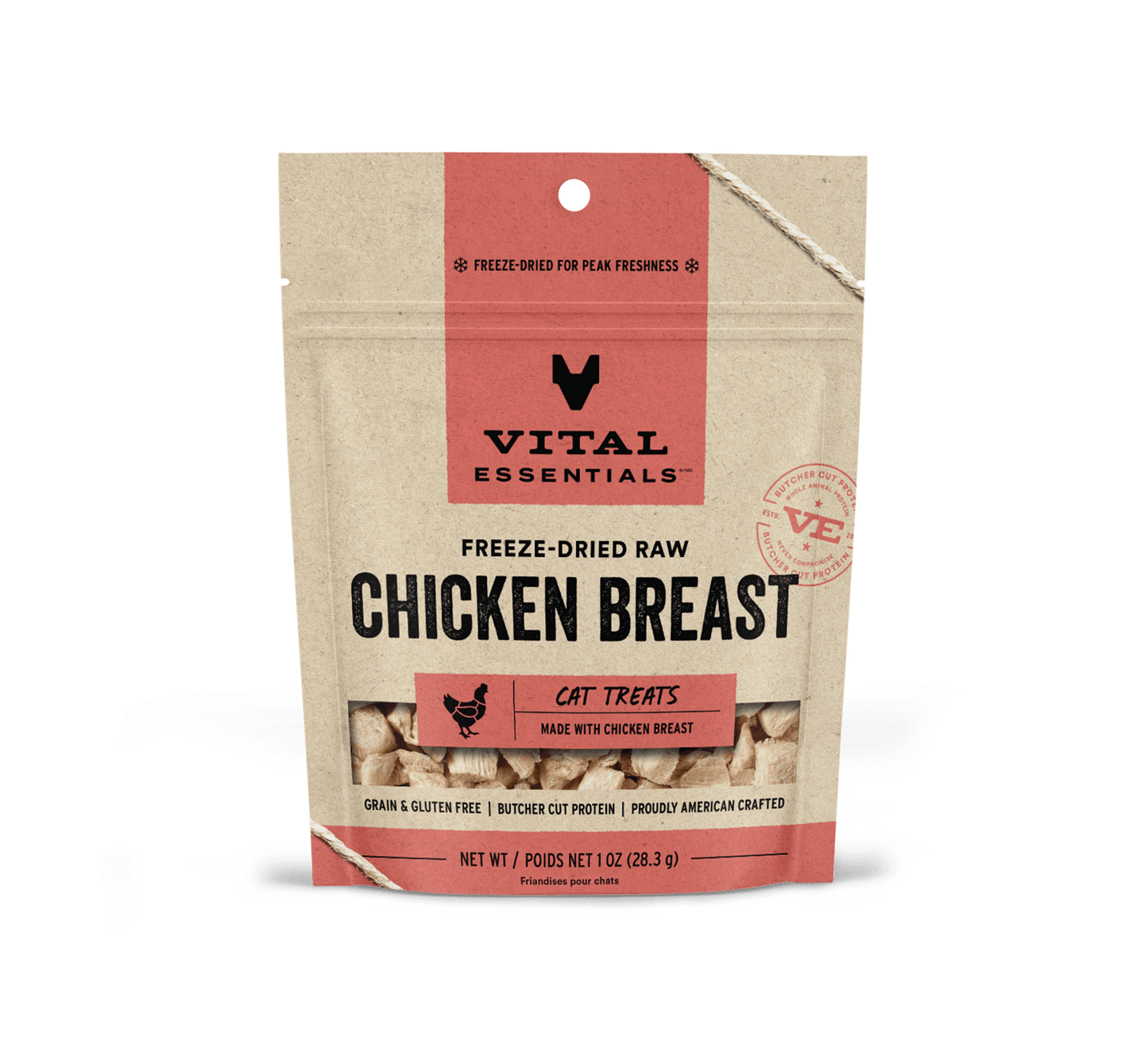 Vital Essentials® Freeze-Dried Raw Chicken Breast Cat Treats, 1 oz