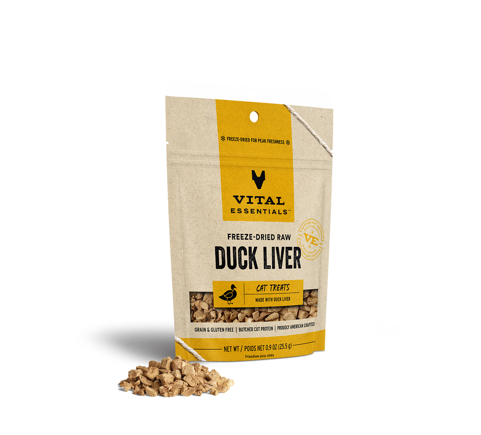 Vital Essentials® FreezeDried Duck Liver Cat Treats, 0.9 oz Infinity