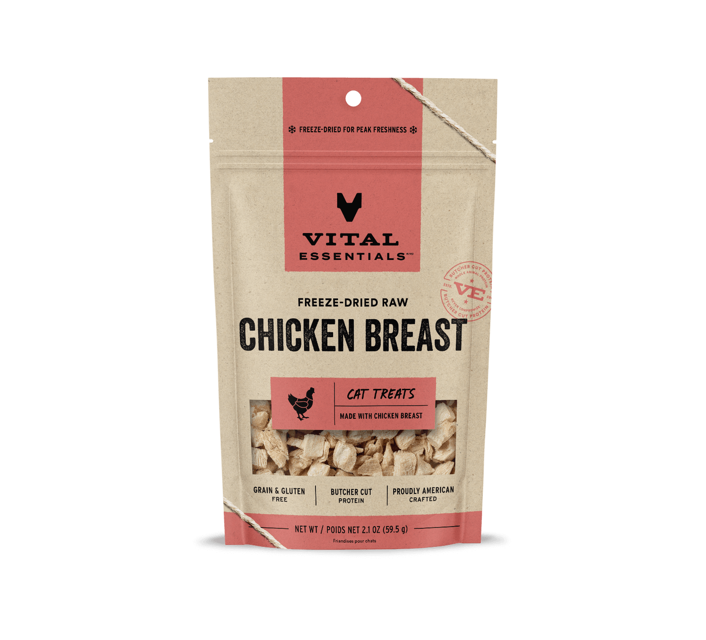 Vital Essentials® Freeze-Dried Raw Chicken Breast Cat Treats, 2.1 oz