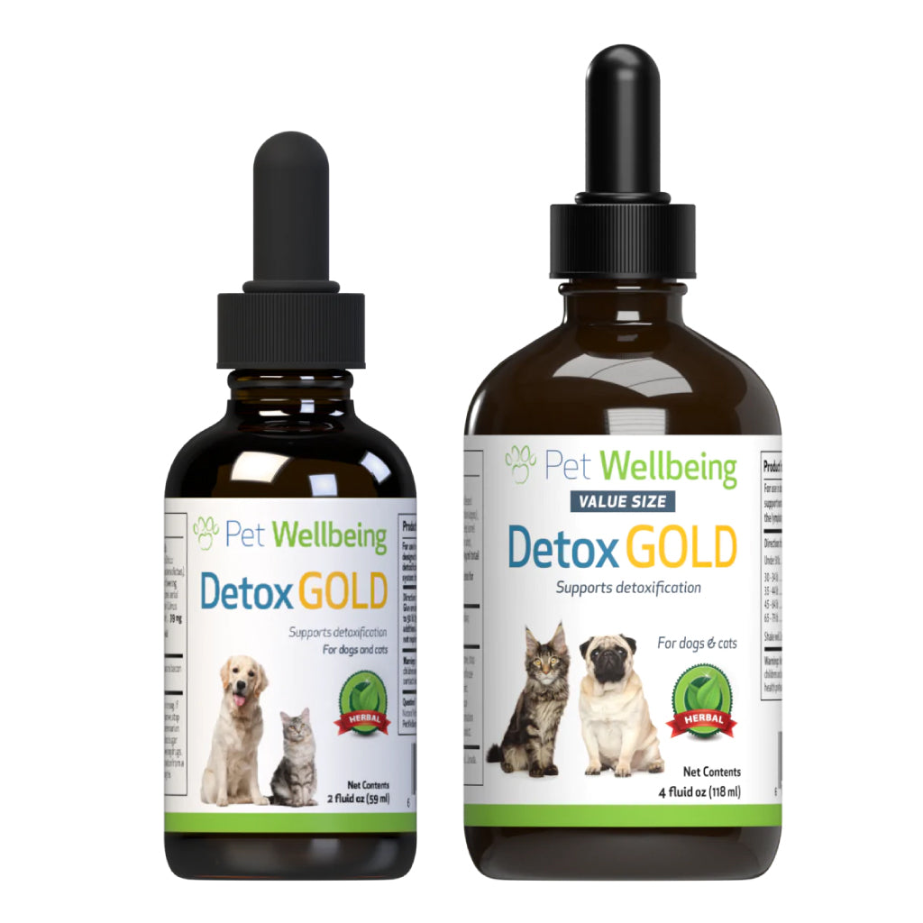 Pet Wellbeing - Detox Gold for Dogs - Gentle Detoxification & Elimination (2fl oz / 59ml)