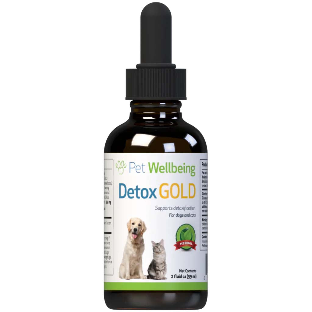 Pet Wellbeing - Detox Gold for Dogs - Gentle Detoxification & Elimination (2fl oz / 59ml)