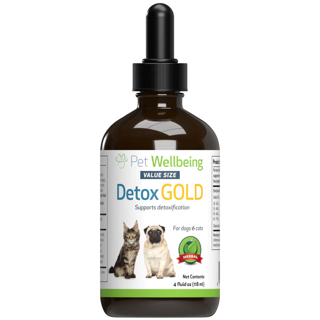 Pet Wellbeing - Detox Gold for Dogs - Gentle Detoxification & Elimination (2fl oz / 59ml)