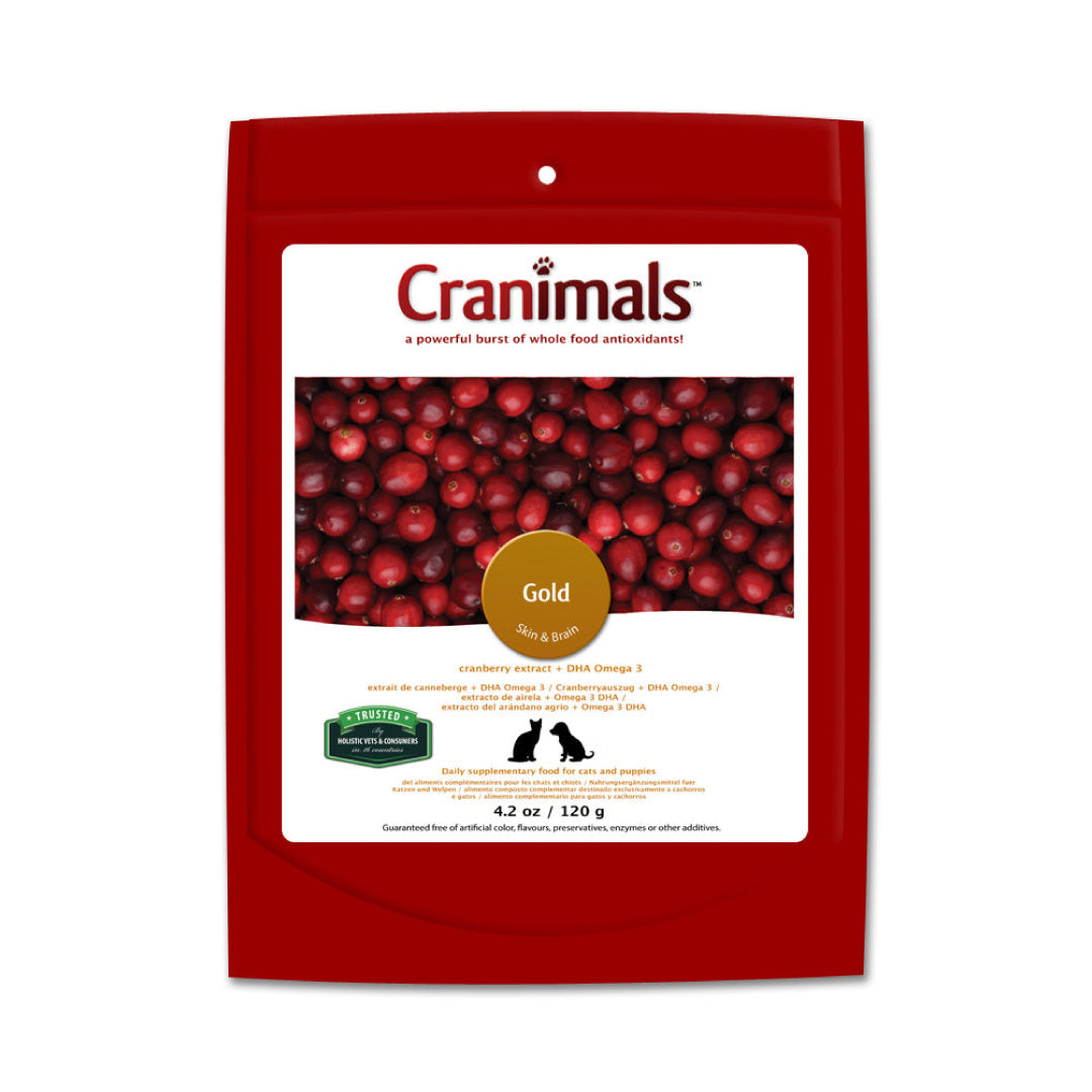 Cranimals Gold - Urinary Tract Pet Supplement 120g /4.2oz bag